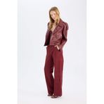 DeFacto Straight Fit Gabardin Pantolon Kargo Cepli Normal Bel Düz Paça, 40, D3762AX24AU, Kahve, Kadın