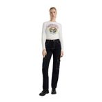DeFacto Straight Fit Gabardin Pantolon Kargo Cepli Yüksek Bel, 10-12 Yaş, B0458AX23AU, Siyah-BK27, Kız çocuk