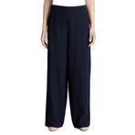 DeFacto Straight Fit Geniş Paça Keten Karışımlı Pantolon, 44, H0117AX26SP, Lacivert-NV253, Kadın