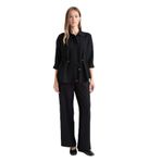 DeFacto Straight Fit Geniş Paça Pantolon, 36, F3420AX25AU, Siyah-BK81, Kadın