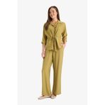 DeFacto Straight Fit Geniş Paça Pantolon F3420AX25AU, 38, F3420AX25AUKH255, Haki, Kadın