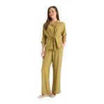DeFacto Straight Fit Geniş Paça Pantolon F3420AX25AU, 44, F3420AX25AUKH255, Haki, Kadın