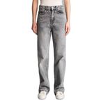 DeFacto Straight Fit Yüksek Bel Uzun Jean Yıkamalı Pantolon, 34, H1655AX26SM, Gri-NM55, Kadın