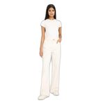 DeFacto Straight Wide Normal Bel Jean Kar Yıkamalı Pantolon, 42, G4929AX26SM, Beyaz-WT1, Kadın