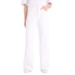 DeFacto Straight Wide Yüksek Bel Uzun Jean Pantolon, 44, E8014AX25SM, Beyaz, Kadın