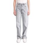 DeFacto Straight Wide Yüksek Bel Uzun Jean Yıkamalı Pantolon, 32, E3185AX26SP, Gri, Kadın