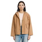 DeFacto Su Geçirmez Regular Fit Kapüşonlu Çıtçıtlı Mont, S, Kapüşonlu Çıtçıtlı Mont, Kahve-BN561, Kadın