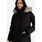 DeFacto Su Geçirmez Relax Fit Kapüşonlu Parka, XS, Relax Fit Kapüşonlu Parka, Siyah-BK27, Kadın
