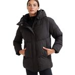 DeFacto Su İtici Kapüşonlu Kışlık Mont, S, 5WA1553AX, Black, Kadın