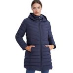 DeFacto Su İtici Kapüşonlu Şişme Parka, S, C6035AX25WN, Lacivert-NV251, Kadın
