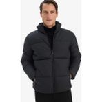 DeFacto Su İtici Slim Fit Dar Kesim Dik Yaka Astarlı Fermuarlı Rüzgar Geçirmez Şişme Mont C5631AX25WN - Dropsuz - Black - XL