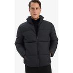 DeFacto Su İtici Slim Fit Dar Kesim Dik Yaka Astarlı Fermuarlı Rüzgar Geçirmez Şişme Mont C5631AX25WN - Siyah-BK27 - Dropsuz - 3XL