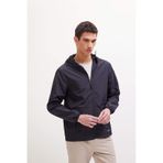 DeFacto Su İtici Slim Fit Dar Kesim Kapüşonlu Fermuarlı Mevsimlik Baharlık Mont C5821AX25SPBK27