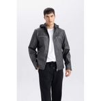 Defacto Suni Deri Ceket, S, R2523AZ25SP, Antrasit, Erkek