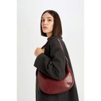 DeFacto Suni Deri Omuz Çantası Bordo, Tek Ebat, B9325AXNS, Bordo-BR190, Kadın