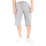 DeFacto T4693AZ25SM Gri-GR210 Erkek Slim Fit Dar Kesim Kargo Cepli Basic Düz Kapri Şort