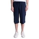 DeFacto T4693AZ26SM Lacivert-NV241 Erkek Relax Fit Sweatshirt Kumaşı Uzun Şort