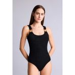 DeFacto T8005AZ26SM Siyah-BK81 Regular Fit Kırışık Dokulu Kumaş Kadın Mayo