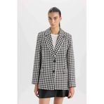 DeFacto Tweed Blazer Ceket Siyah, 38, V2814AZ24AU, Siyah-BK81, Kadın