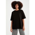 DeFacto V4136AZ22SP Oversize Fit Pamuklu Kısa Kollu Basic Tişört