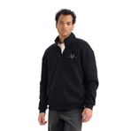 DeFacto Vikings Valhalla Boxy Fit Dik Yaka Baskılı Sweatshirt, 2XL, F8152AX26SP, Siyah-BK81, erkek