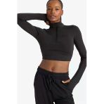 Defacto W0343azbk81 Siyah Defactofit Slim Fit Dar Kesim Fermuarlı Dik Yaka İçi Yumuşak Tüylü Esnek Kumaş Uzun Kollu Tişö