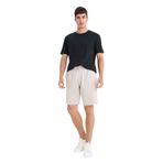 DeFacto W1105AZ25SP Bej-BG170 Erkek Slim Fit Dar Kesim Cepli Pamuklu Basic Düz Bermuda Şort
