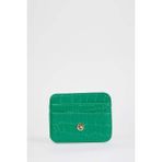 DeFacto W2526AZNS Suni Deri Croco Yeşil Kadın Kartlık