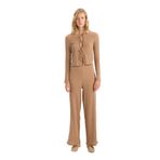 DeFacto Wide Leg Beli Lastikli Bürümcük Pantolon, XL, D6300AX24AU, Bej-BG138, Kadın