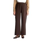 DeFacto Wide Leg Beli Lastikli Pantolon, 36, H4792AX26SP, Kahve-BN214, Kadın