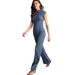 DeFacto Wide Leg Bürümcük Pantolon İndigo, L, D3570AX26SM, İndigo-IN247, Kadın