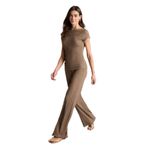 DeFacto Wide Leg Bürümcük Pantolon Kahve, L, D3570AX26SM, Kahve-BN229, Kadın