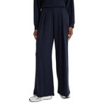 DeFacto Wide Leg Cepli Geniş Paça Uzun Boy Modal Sporcu Pantolon, L, F9493AX26SP, Lacivert-NV146, Kadın