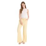 DeFacto Wide Leg Cepli Normal Bel Bürümcük Pantolon, 44, F7659AX25AU, Sarı-YL252, Kadın