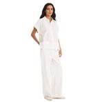 DeFacto Wide Leg Cepli Yüksek Bel Gabardin Pantolon, 36, F1649AX25AUER105-218052, Ekru, Kadın