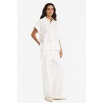 DeFacto Wide Leg Cepli Yüksek Bel Gabardin Pantolon, 36, F1649AX25AUER105-218052, Ekru, Kadın