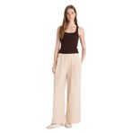 DeFacto Wide Leg Çift Cepli Normal Bel Standart Boy Pantolon, 34, F9223AX25SM, Ekru-ER142, Kadın