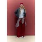 DeFacto Wide Leg Çift Cepli Standart Boy Kadife Pantolon G7879AX26SP - Bordo-BR248 - 36