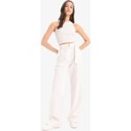 DeFacto Wide Leg Çift Cepli Yüksek Bel Standart Boy Modal Geniş Bol Paça Pantolon D4467AX25SP - Beyaz-WT32 - 38