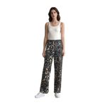 DeFacto Wide Leg Desenli Kumaş Palazzo Pantolon Yüksek Bel Geniş Paça, 40, E7570AX25SP, Lacivert-NV31, Kadın