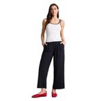 DeFacto Wide Leg Fermuarlı Normal Bel Düz Paça Tencel Pantolon, 38, H1929AX26SM, Siyah-BK81, Kadın