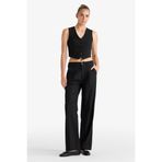 DeFacto Wide Leg Fermuarlı Yüksek Bel Standart Boy Pantolon, 34, E7238AX25AUBK81-218052, Siyah, Kadın