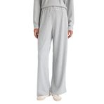 DeFacto Wide Leg Fitilli Kaşkorse Beli Lastikli Pantolon, XL, F1012AX25AU, Gri-GR210, Kadın