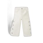DeFacto Wide Leg Fiyonk Nakışlı Gabardin Pantolon Kız Bebek, 12-18 AY, G8150A526SP, Beyaz-WT34, Kız bebek