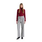 DeFacto Wide Leg Flanel Kışlık Pantolon Yüksek Bel Geniş Düz Paça Pensli, 40, E6127AX24WN, Gri-GR210, Kadın