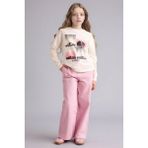 DeFacto Wide Leg Gabardin Pantolon Kız Çocuk G0607A826SM - Açık Pembe - 8 - 9 Yaş