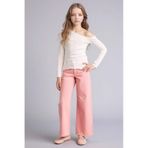 Defacto Wıde Leg Gabardin Pantolon Kız Çocuk G7744a826sppn111 Pembe-pn111