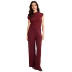 DeFacto Wide Leg Geniş Bol Paça Bürümcük Pantolon Bordo, L, D3570AX25AU, Bordo-BR237, Kadın