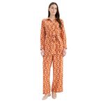 DeFacto Wide Leg Geniş Bol Paça Desenli Viskon Pantolon, 38, D9757AX25SM, Turuncu-OG267, Kadın