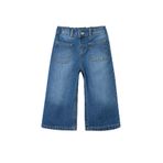 DeFacto Wide Leg Geniş Bol Paça Jean Pantolon Kız Bebek, 2-3 Yaş, D7886A5, MID BLUE, Kız bebek